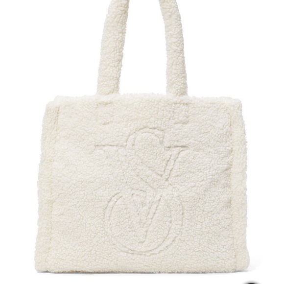 VS Cottagecore Cream Sherpa Tote Bag LIMITED EDITION! - Picture 1 of 2